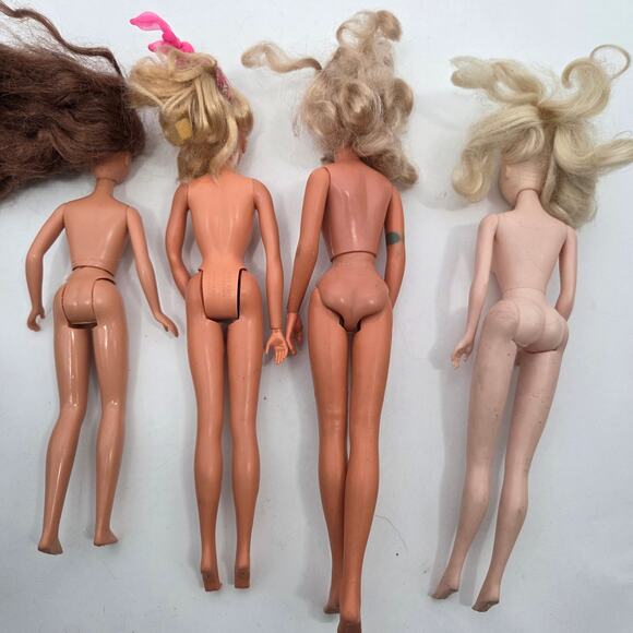 Vintage 90s 2000s LOT 4 Nude Brunette Blonde Plasic Fashion Doll - Picture 4 of 4